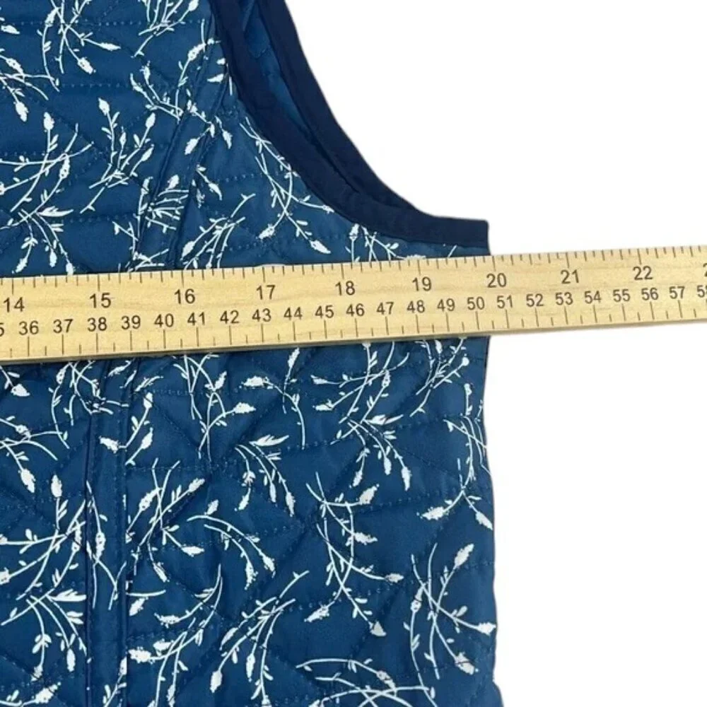 Lands' End Vest Reversible Blue Quilted Women's Size S - Picture 2 of 5